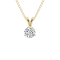 1 Ct 14K Gold IGI Certified Lab Grown Round Shape 3 Prong Diamond
Pendant Necklace Friendly Diamonds