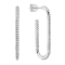 14K White Gold 0.49ct Diamond Hoop Earrings