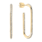 14K Yellow Gold 0.49ct Diamond Hoop Earrings