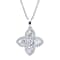 14KW 0.48ct Diamond Pendant With Chain