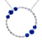 14KW 0.56ct Sapphire and Diamond Pendant With Chain