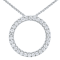 14KW 0.55ct Diamond Pendant With Chain
