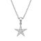14KW 0.15ct Diamond Pendant With Chain