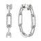 14K White Gold 0.39ct Diamond Hoop Earrings
