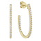 14K Yellow Gold 0.62ct Diamond Hoop Earrings