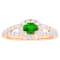14K Yellow Gold 0.86ct Emerald and Diamond Ring