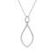 14KW 0.93ct Diamond Pendant With Chain