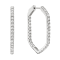 14K White Gold 1.95ct Diamond Hoop Earrings