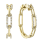 14K Yellow Gold 0.39ct Diamond Hoop Earrings