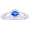 14K White Gold 0.99ct Sapphire and Diamond Ring