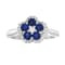14K White Gold 0.94ct Sapphire and DiamondRing