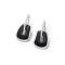 Mattioli small Puzzle earrings in 18-karat white gold, white diamonds
and onyx