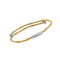 Alor Yellow Stainless Steel and 18K White Gold Cable Stackable Wrap
Diamond Bracelet