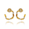 Suzanne Kalan 14K Yellow Gold Diamond and Citrine Hoop Earrings