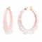 Bamboo Illusion Hoops in Ballerina Slipper