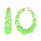Bamboo Lucite Hoops in Lime
