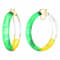 Green and Yellow Tie Dye Hoops