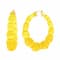 Bamboo Lucite Hoops in Lemon