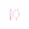 Mini Heart Charm Earrings in Pink
