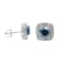 2.00 Ct. T.W. Blue And White Lab Grown Diamond Halo 14K White Gold Earrings