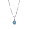 1/2 Ct. T.W. Blue Lab Grown Diamond Solitaire 14K White Gold Pendant