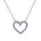 1/4 Ct. T.W. Lab-Grown Diamond 14K White Gold Heart Pendant