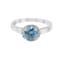 1 1/5 Ct. T.W. Blue and White Lab Grown Diamond 14K White Gold Halo Ring