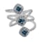 2.40 Ct. T.W. Blue and White Lab Grown Diamond 14K White Gold Ring