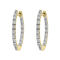 4.00 Ct. T.W. White Lab Grown Diamond Hoops 14k Yellow Gold