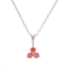 1/4 Ct. T.W. Pink Lab-Grown Diamond 3 Stone 14K White Gold Pendant