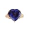 Tanzanite and Diamond 18K Yellow Gold Ring 11.94 ctw