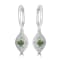 Green Prosperity Demantoid 18K White Gold Earrings 1.17ctw