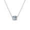 18K White Gold Aquamarine And White Diamond Rotating Pendant With Chain 2.26ctw
