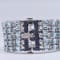 18K White Gold Sapphire, Blue Topaz, And White Diamond Bracelet 88.09ctw