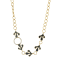 18K Yellow Gold White Diamond Necklace With Black Ceramic Elements .84ctw