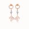 18K Yellow Gold White Diamond And White Ceramic Leaf Earrings 1.62ctw