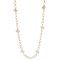 18K Yellow Gold White Diamond Necklace With White Ceramic Elements .27ctw