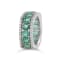 18K White Gold Emerald And White Diamond Ring 5.15ctw