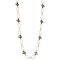 18K Rose Gold White Diamond Necklace With White Ceramic Elements .29ctw