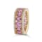 18K Yellow Gold Pink Sapphire And White Diamond Rings 7.58ctw