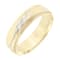14K Yellow Gold 6MM Stepped Edge Two Tone Diagonally Cut Wedding Band by
Brilliant Expressions