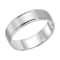 14K White Gold 6MM Round Edge Brushed Finish Wedding Band by Brilliant Expressions