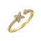 Hugs and Kisses, X and O Stackable Fashion Diamond Open Ring in 18K
Yellow Vermeil 1/10ct (I-J, I3)