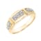 Men's 14K Yellow Gold Channel Set 1/10 ct Diamond Wedding Band with High
Polish Finish (I-J, I1)