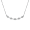 Horizontal Bar Necklace with 5 Diamond Shape pattern in Sterling Silver
1/10ct (I-J, I3), 17 inch
