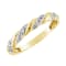 10K Yellow Gold 0.06 ct Diamond-Accented Serpentine Twist Band (I-J, I2-I3)