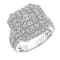10K White Gold 2 Ct Diamond Regency Square Double Halo Engagement Ring
(I-J, I2-I3)