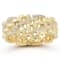 Sterling Statements 14K Yellow Gold Over Sterling Silver CZ Spiral Band Ring