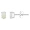 5x3mm Oval Opal 14k White Gold Stud Earrings