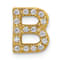 14K Yellow Gold Diamond Letter B Initial Charm